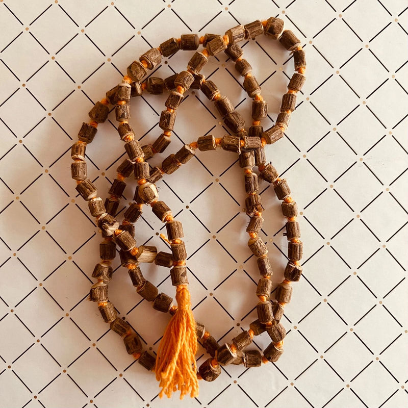 Tulsi Wood Bead Japa Mala-zoom-